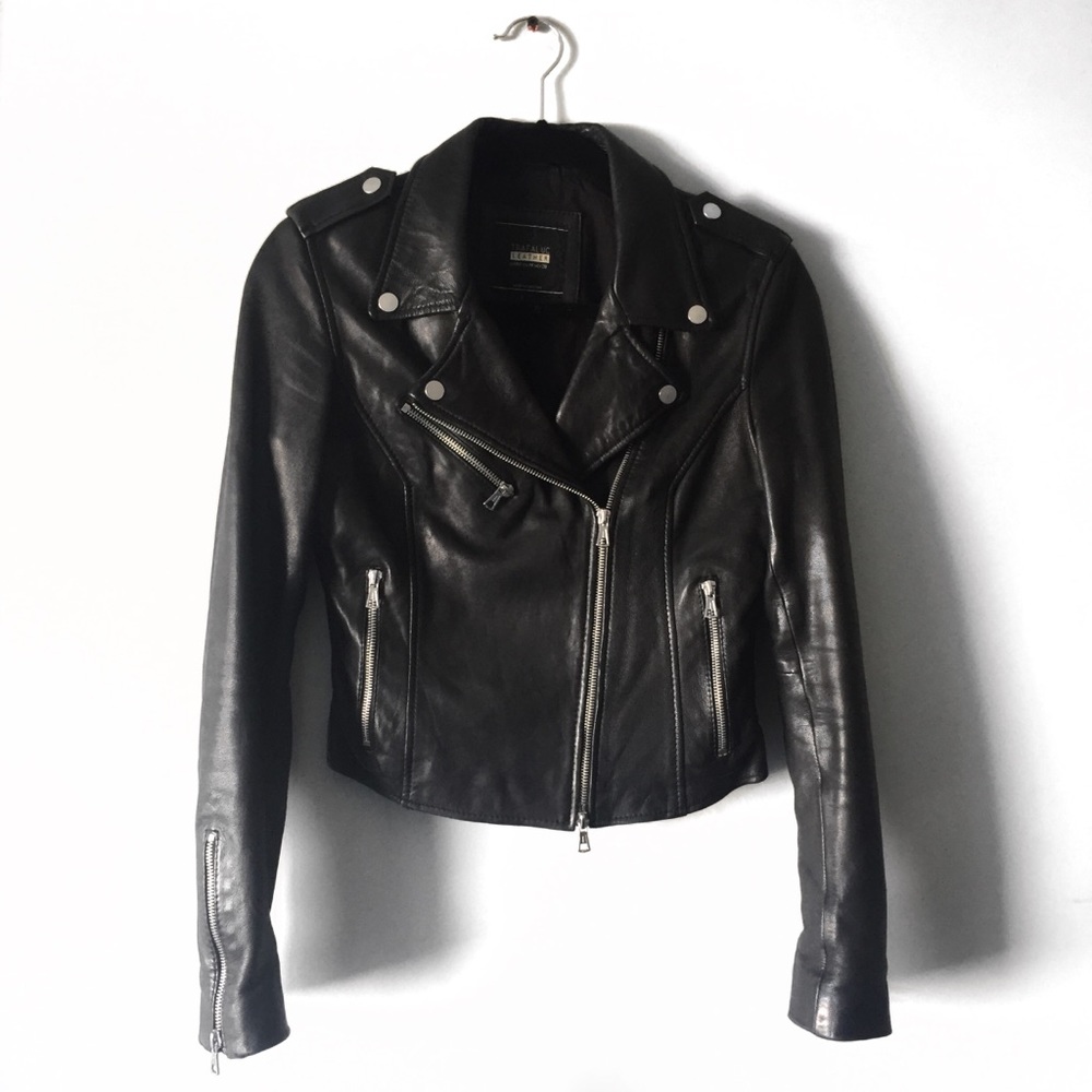 GENUINE LEATHER Biker Jacket (Zara Trafaluc)
